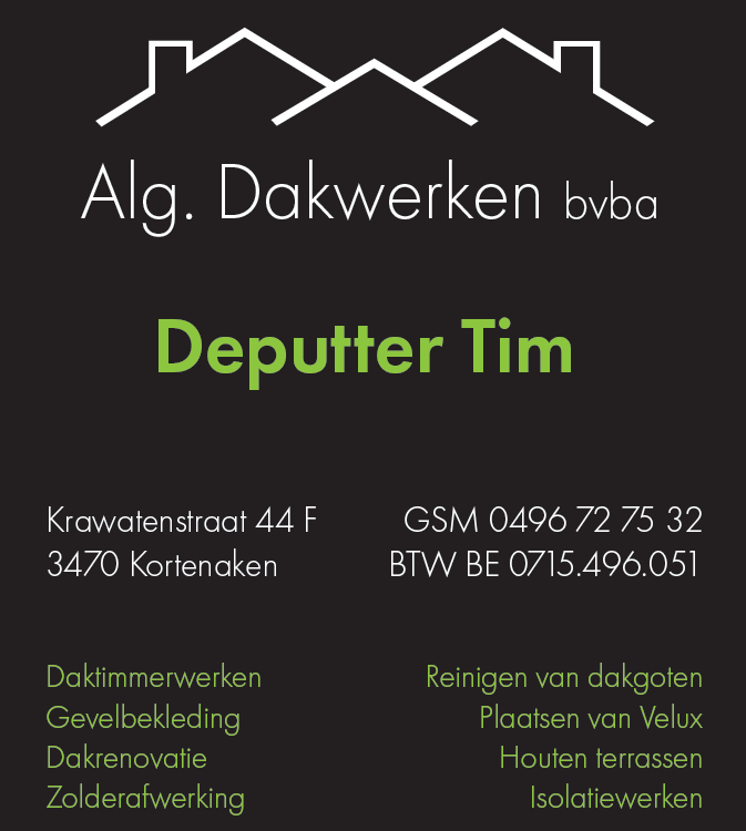 Sponsor: Dakwerken Tim Deputter