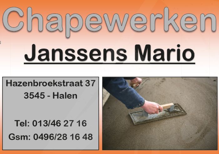 Sponsor: Chapewerken Janssens Mario